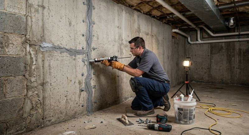 Basement Crack Repair in Pearland, TX