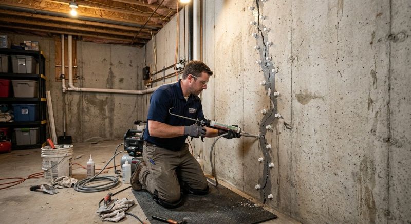Basement Crack Repair in Pearland, TX