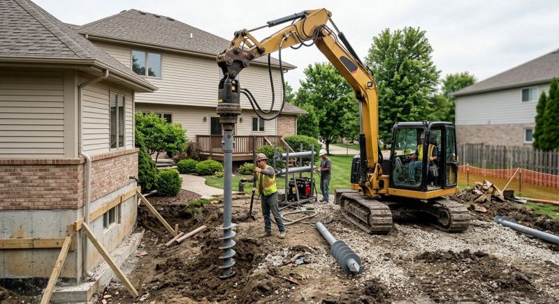 Helical Pile Installation in Pearland, TX