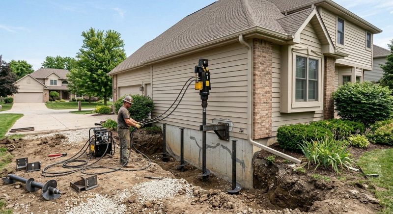 Helical Pile Installation in Pearland, TX