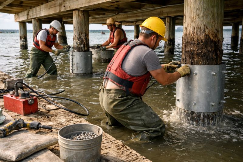 Piling Repair in Kemah, TX